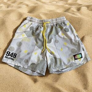 Slunks Men’s 949 Volleyball Club Athletic Shorts Sz XS Geometry 24 Lined Limited